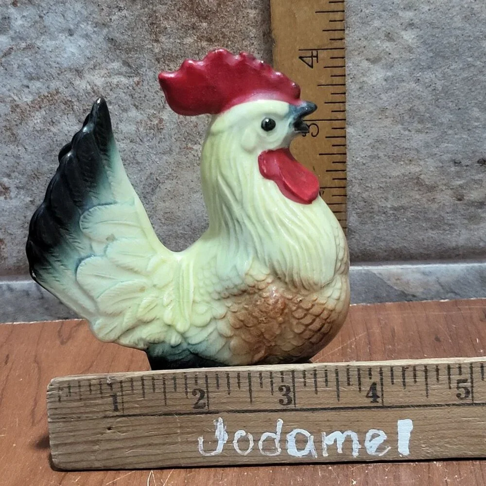Vintage Ceramic Chicken Rooster Single Salt Pepper Shaker